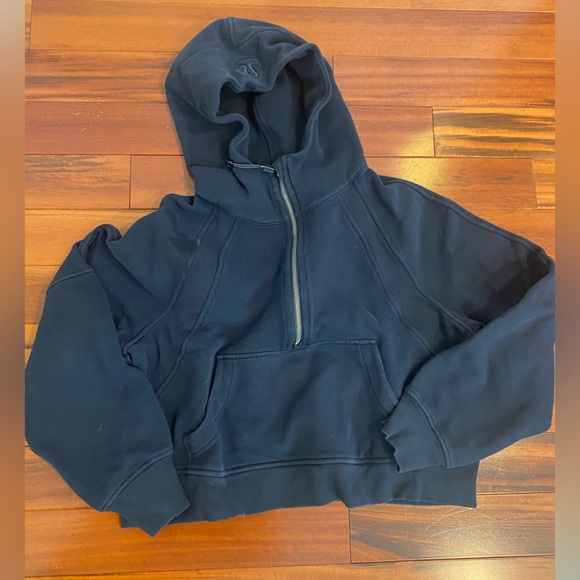 lululemon athletica Tops - Lululemon Navy Blue Scuba Hoodie